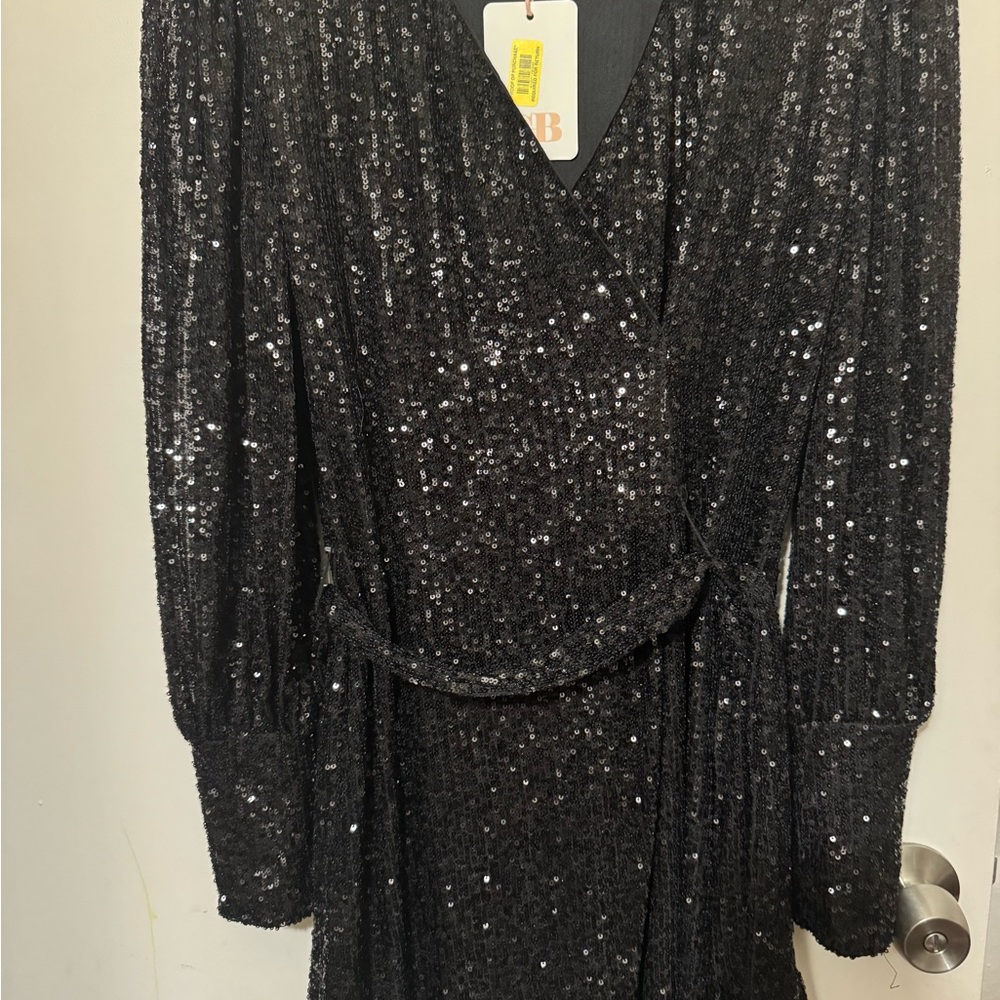 Gianni Bini Black Sequin Dress - Picture 2 of 7